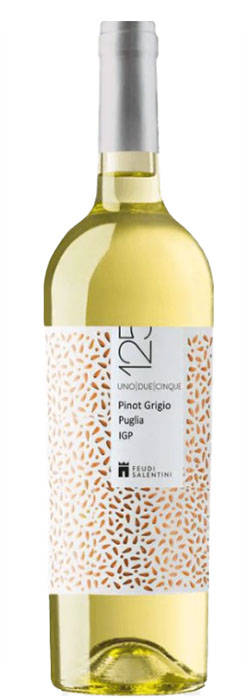 Wine : Feudi Salentini 125 Uno Due Cinque Pinot Grigio Di Puglia (2761563)